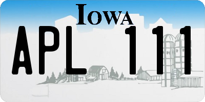 IA license plate APL111