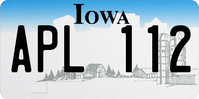 IA license plate APL112