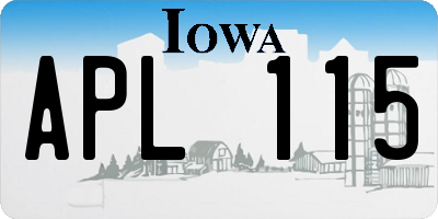 IA license plate APL115