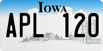 IA license plate APL120