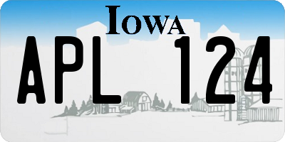 IA license plate APL124