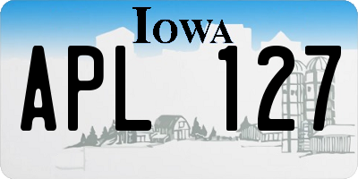 IA license plate APL127