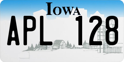 IA license plate APL128