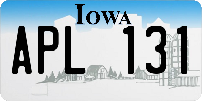 IA license plate APL131