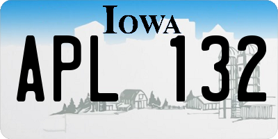 IA license plate APL132