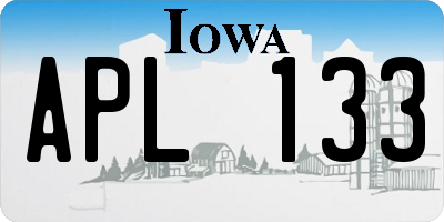 IA license plate APL133