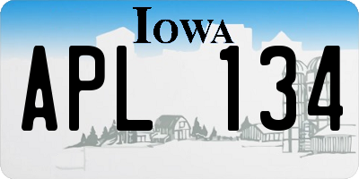 IA license plate APL134