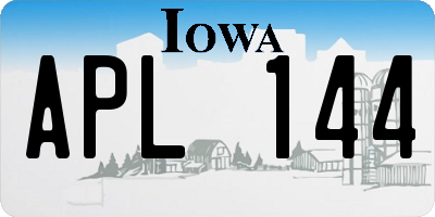 IA license plate APL144