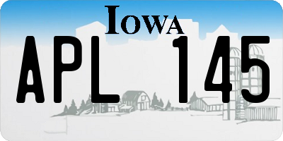 IA license plate APL145