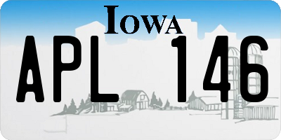 IA license plate APL146