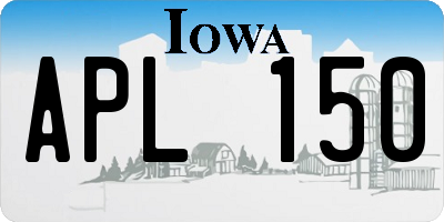 IA license plate APL150