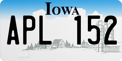 IA license plate APL152