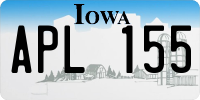 IA license plate APL155
