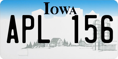 IA license plate APL156