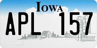 IA license plate APL157