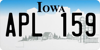 IA license plate APL159
