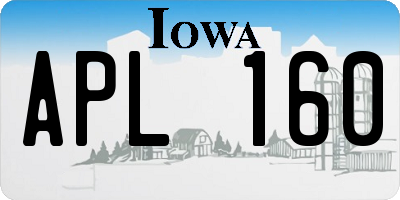IA license plate APL160