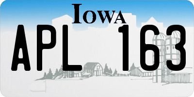 IA license plate APL163