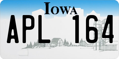 IA license plate APL164