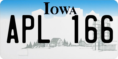 IA license plate APL166