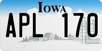 IA license plate APL170