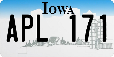 IA license plate APL171