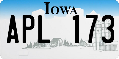 IA license plate APL173