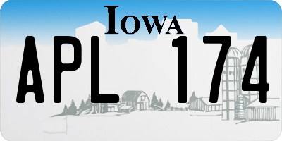 IA license plate APL174