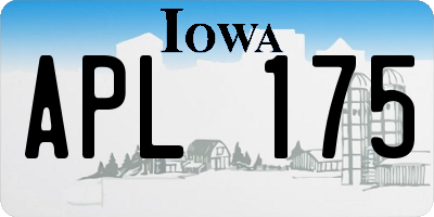 IA license plate APL175