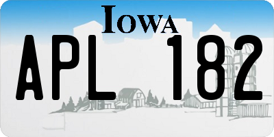 IA license plate APL182