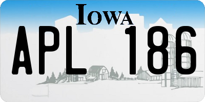 IA license plate APL186