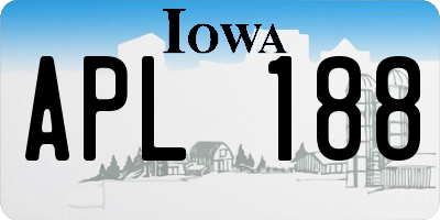 IA license plate APL188