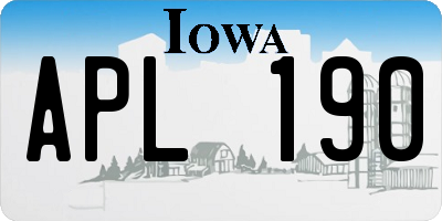 IA license plate APL190