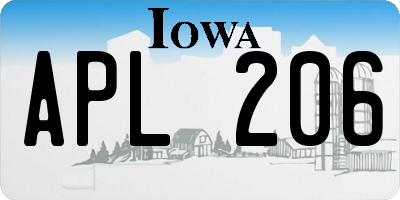 IA license plate APL206