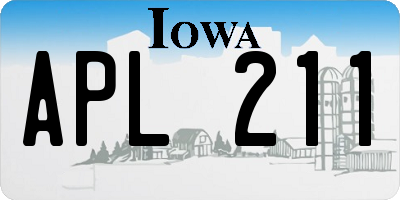 IA license plate APL211
