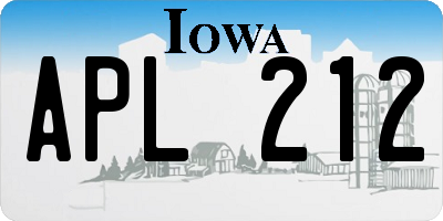 IA license plate APL212