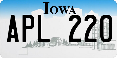 IA license plate APL220