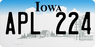 IA license plate APL224