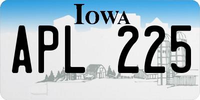 IA license plate APL225