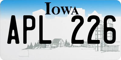 IA license plate APL226
