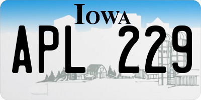 IA license plate APL229