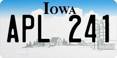 IA license plate APL241