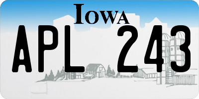IA license plate APL243