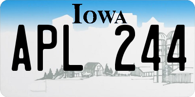 IA license plate APL244