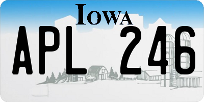 IA license plate APL246