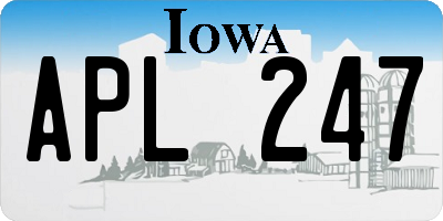 IA license plate APL247