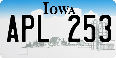 IA license plate APL253