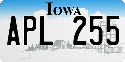 IA license plate APL255