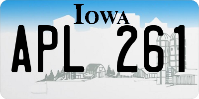 IA license plate APL261