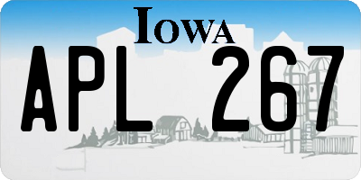 IA license plate APL267